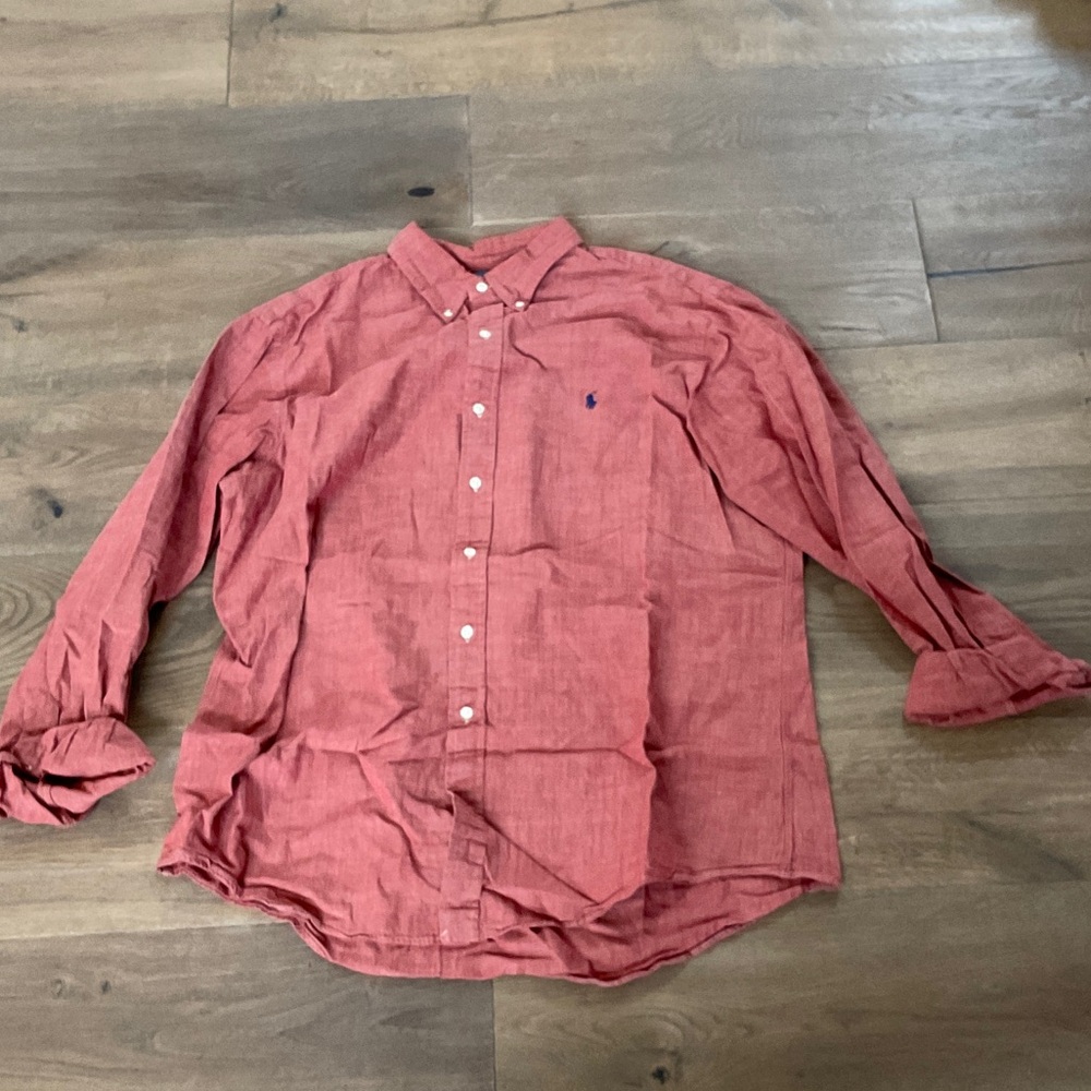 Polo Ralph Lauren Men's Casual Red Button-Down Shirt